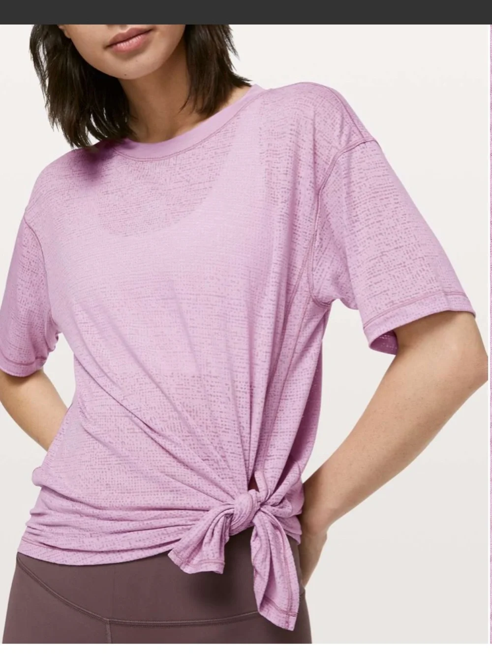 lululemon athletica Sneak Out Short Sleeve Top — Antoinette Pink